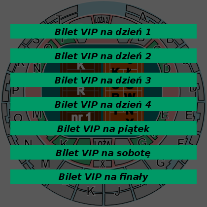 Map of sectors of the venue