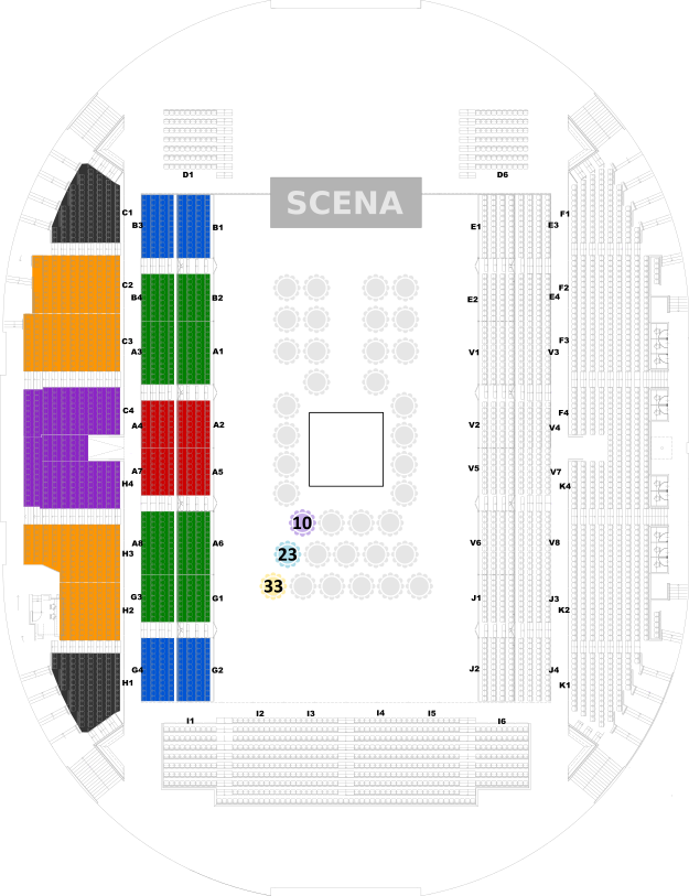 Plan sektorów obiektu