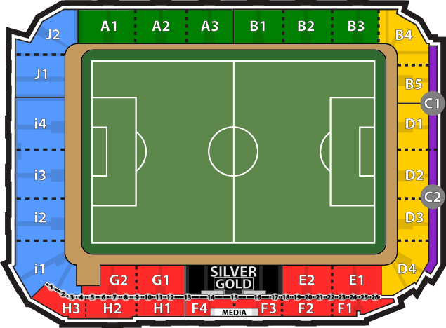 Map of sectors of the venue