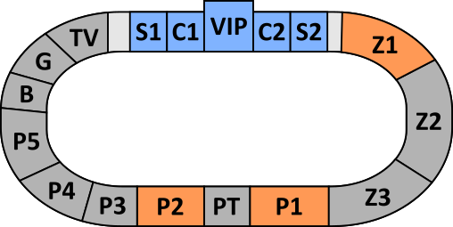 Plan sektorów obiektu