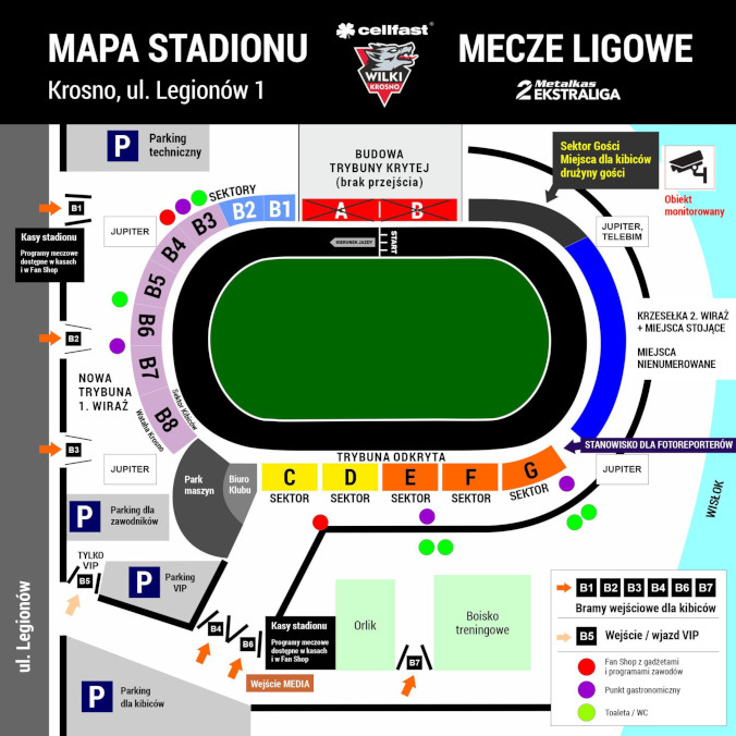 Plan sektorów obiektu