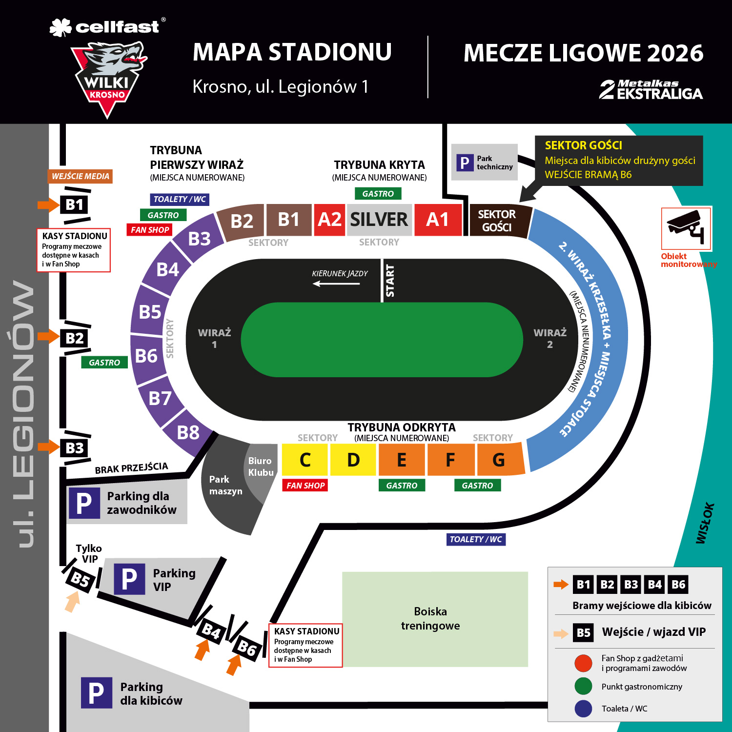 Plan sektorów obiektu