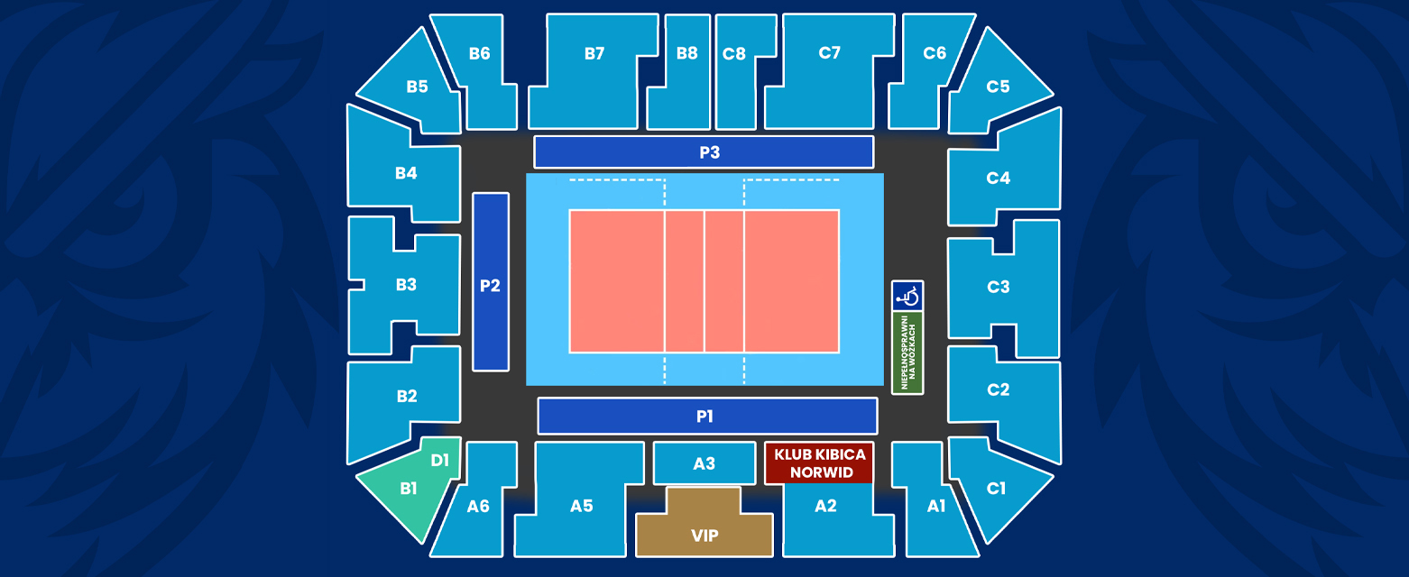 Plan sektorów obiektu