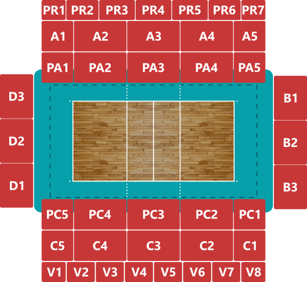 Plan sektorów obiektu